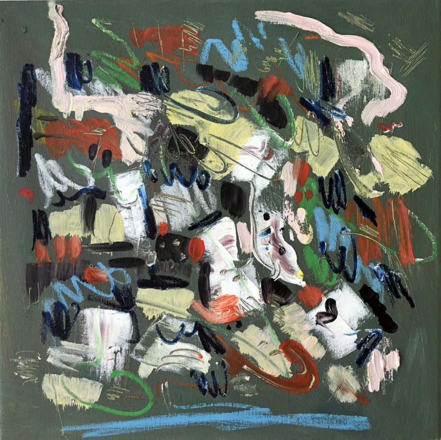 Abstract oil painting titled Easy Rider by contemporary artist Kalina Horon, exhibited in Vienna