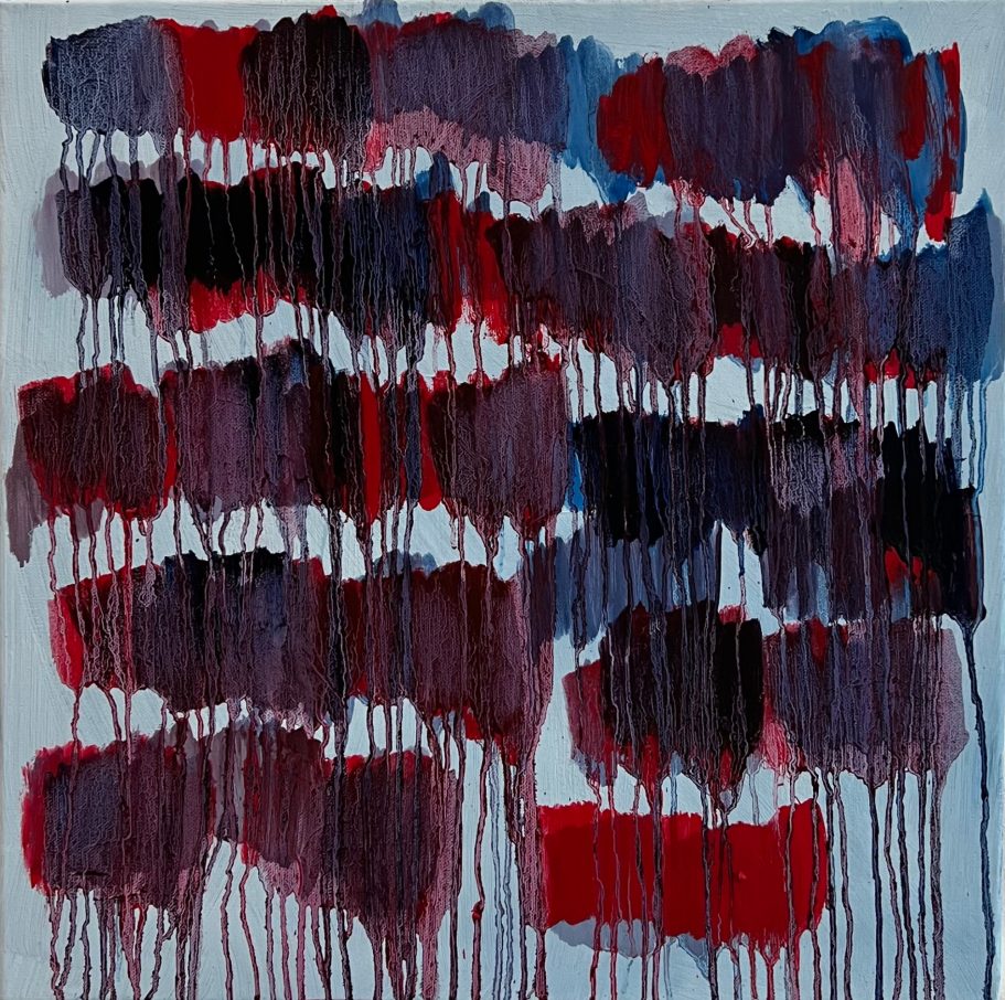 Abstract oil painting titled The Dream is Over by contemporary artist Kalina Horon, exhibited in Vienna and in Krakow