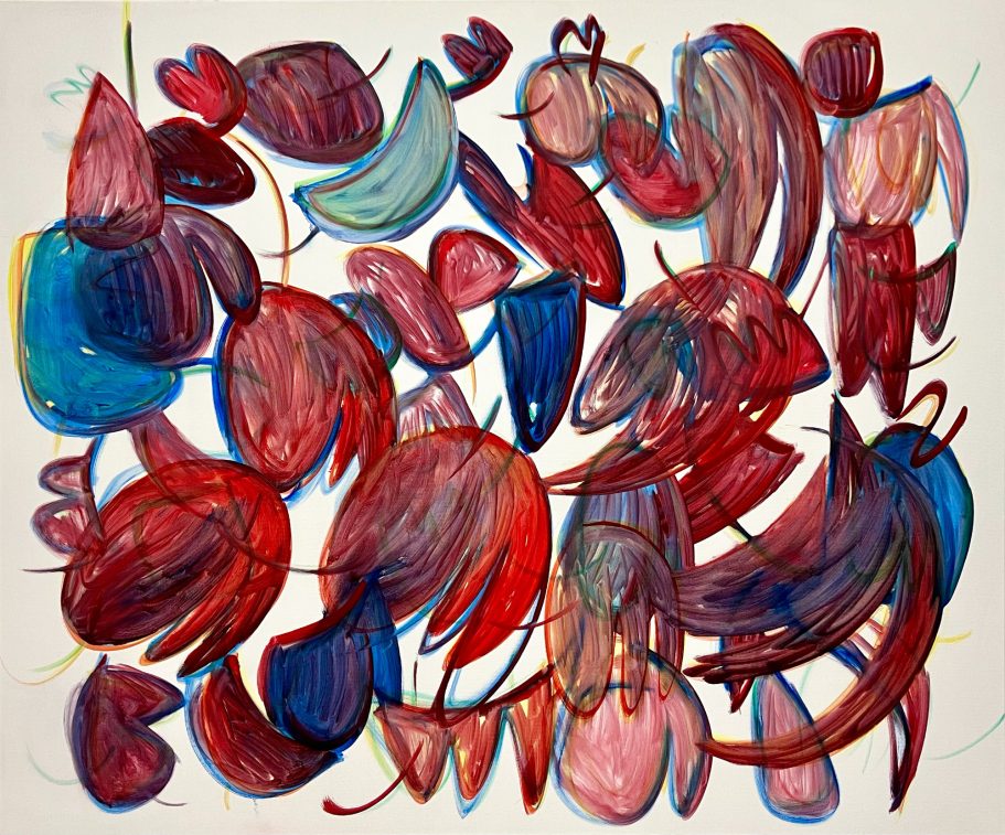 Abstract oil painting Untitled by contemporary artist Kalina Horon, exhibited in Vienna