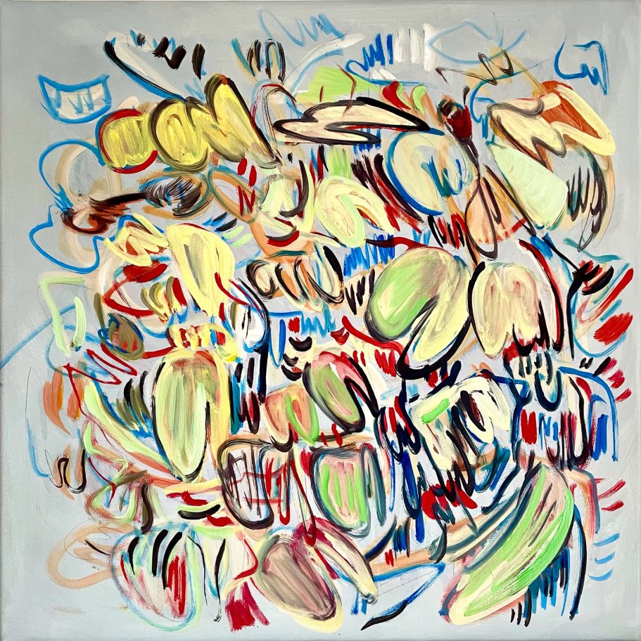 Abstract oil painting Untitled by contemporary artist Kalina Horon, exhibited in Vienna