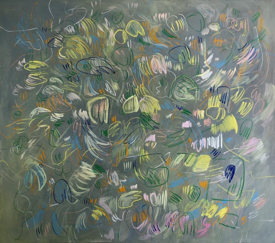 Abstract oil painting titled Come Closer by contemporary artist Kalina Horon, exhibited in Vienna