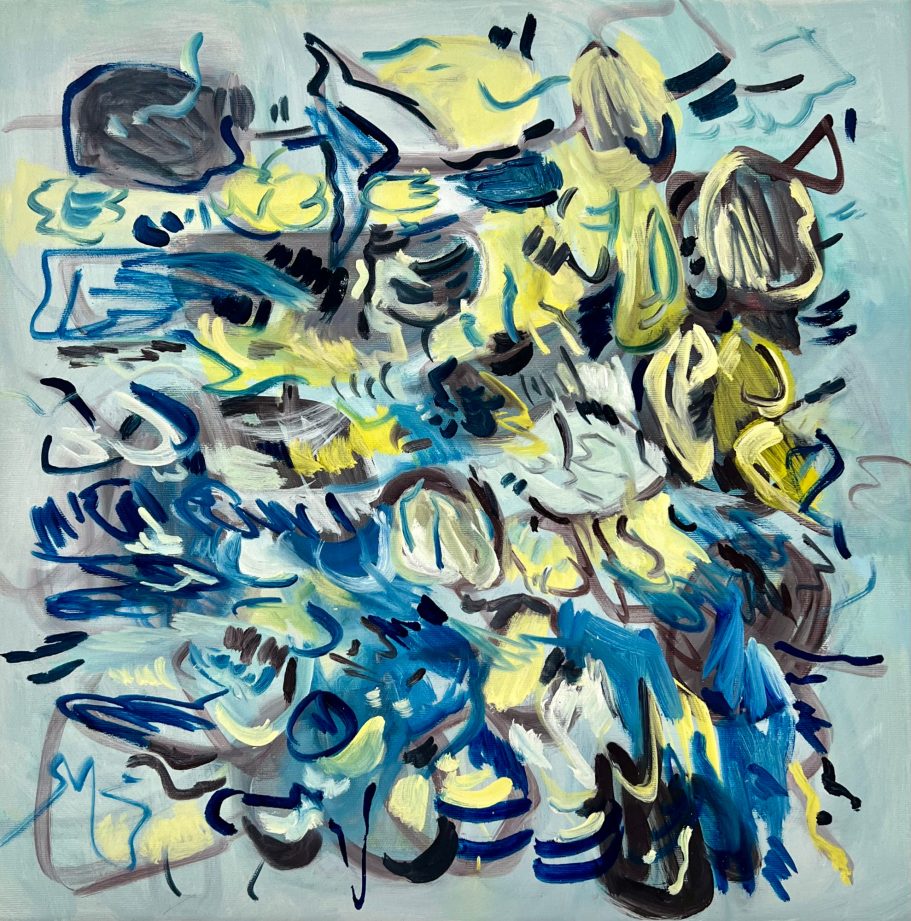 Abstract oil painting Untitled by contemporary artist Kalina Horon, exhibited in Vienna